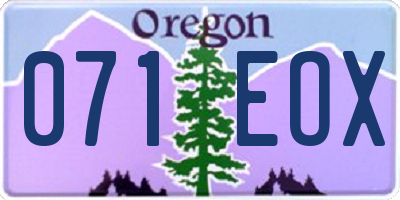 OR license plate 071EOX