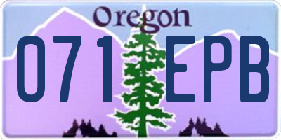 OR license plate 071EPB