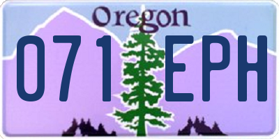 OR license plate 071EPH