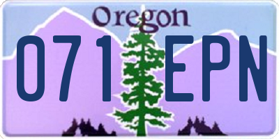 OR license plate 071EPN