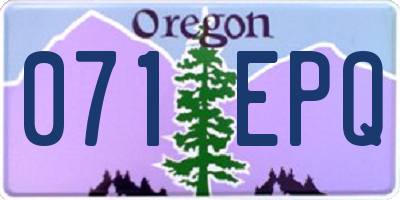 OR license plate 071EPQ