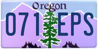 OR license plate 071EPS