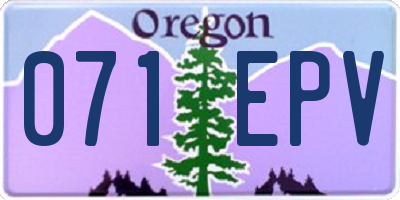 OR license plate 071EPV