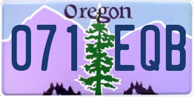 OR license plate 071EQB