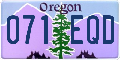 OR license plate 071EQD