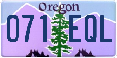 OR license plate 071EQL