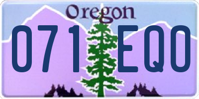 OR license plate 071EQO