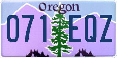 OR license plate 071EQZ