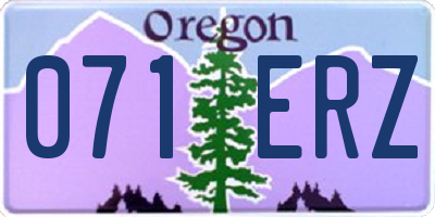 OR license plate 071ERZ
