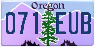 OR license plate 071EUB
