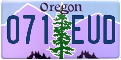 OR license plate 071EUD