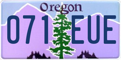 OR license plate 071EUE