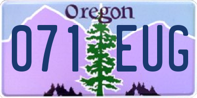 OR license plate 071EUG