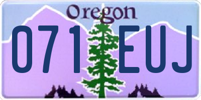 OR license plate 071EUJ
