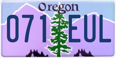OR license plate 071EUL