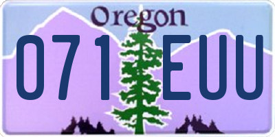 OR license plate 071EUU
