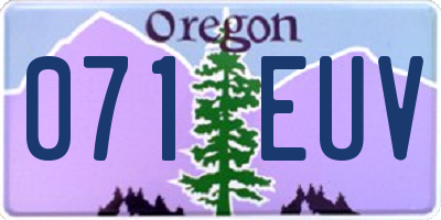 OR license plate 071EUV