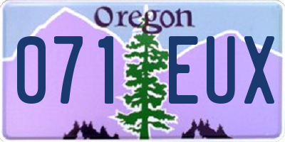OR license plate 071EUX