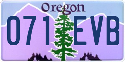 OR license plate 071EVB
