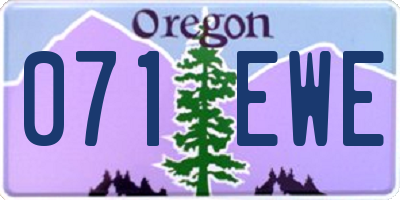OR license plate 071EWE