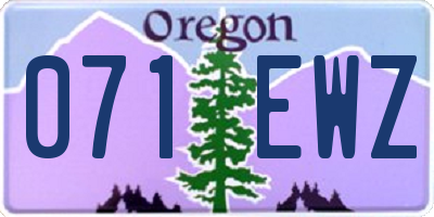 OR license plate 071EWZ