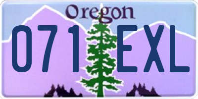 OR license plate 071EXL