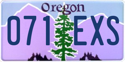 OR license plate 071EXS