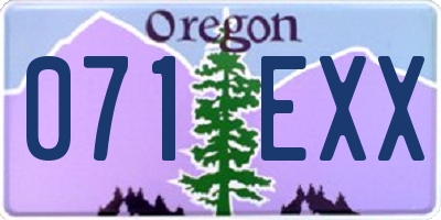 OR license plate 071EXX