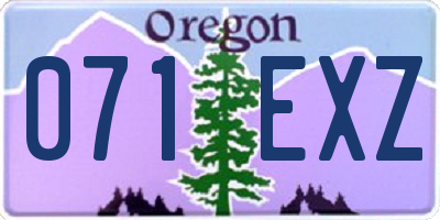 OR license plate 071EXZ