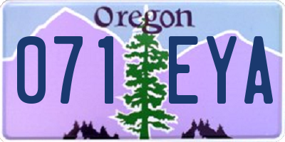 OR license plate 071EYA