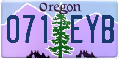 OR license plate 071EYB
