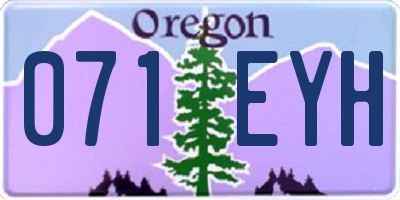 OR license plate 071EYH