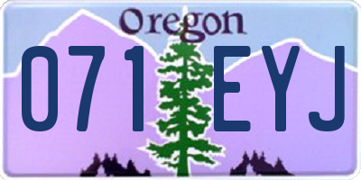 OR license plate 071EYJ