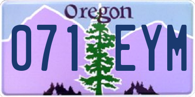 OR license plate 071EYM