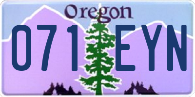 OR license plate 071EYN