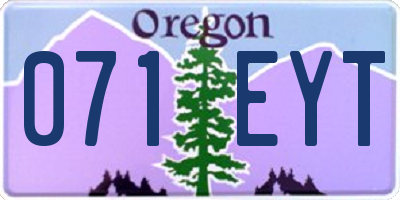 OR license plate 071EYT
