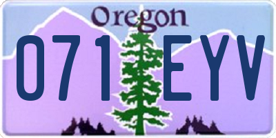 OR license plate 071EYV