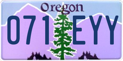 OR license plate 071EYY
