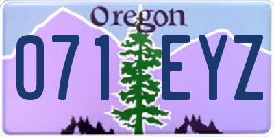 OR license plate 071EYZ