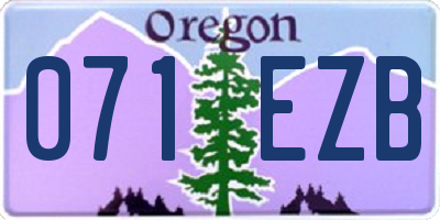 OR license plate 071EZB