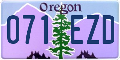 OR license plate 071EZD