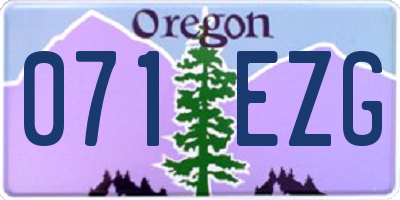 OR license plate 071EZG