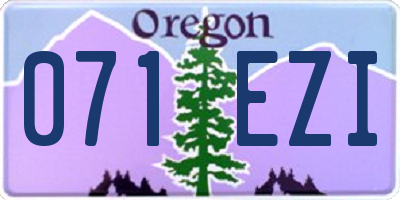 OR license plate 071EZI