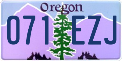 OR license plate 071EZJ