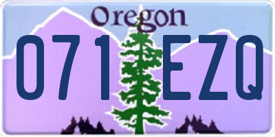 OR license plate 071EZQ