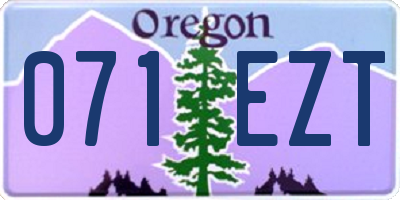 OR license plate 071EZT