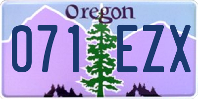OR license plate 071EZX