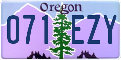 OR license plate 071EZY
