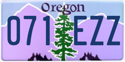 OR license plate 071EZZ