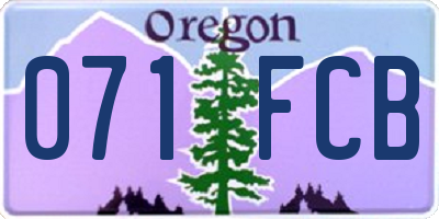 OR license plate 071FCB